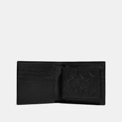 Coach 3 In 1 Wallet In Signature Leather Wallets Men Black