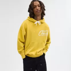 Coach Americana Hoodie Tops Men Yellow