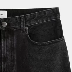 Coach Black Taper Jeans In Organic Cotton Bottoms Men Black