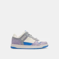 Coach C201 Low Top Sneaker In Signature Canvas Sneakers Women Purple