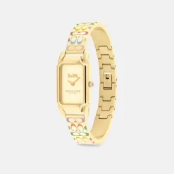 Coach Cadie Watch, 17.5mm X 28.5mm Watches Women Multicolor Gold
