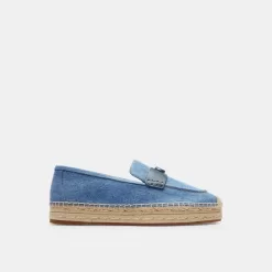 Coach Camilla Espadrille Flat Shoes Women Indigo Blue