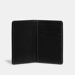 Coach Card Wallet In Signature Leather Card Case Women Black