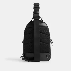 Coach Charter Pack In Signature Canvas Shoulder Bag Men Gray