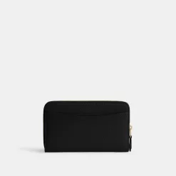 Coach Essential Medium Zip Around Wallet Large Wallet Women Black
