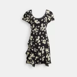 Coach Floral Mini Dress Dress Women Black