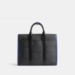 Coach Gotham Portfolio Bag In Signature Canvas Briefcase Men Gray