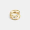 Coach Halo Round Ring Set Jewelry Women Gold