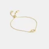 Coach Halo Round Slider Bracelet Jewelry Women Gold