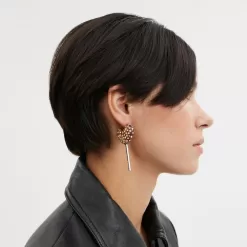 Coach Heart Lollipop Earrings Jewelry Women Silver Gold