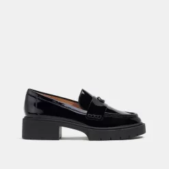 Coach Leah Loafer Flat Shoes Women Black