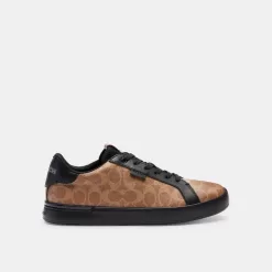Coach Lowline Low Top Sneaker In Signature Canvas Sneakers Men Brown Black