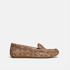Coach Marley Driver Flat Shoes Women Brown