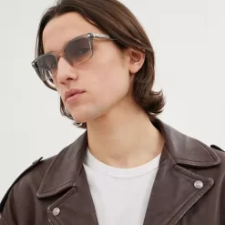 Coach Narrow Square Sunglasses Sunglasses Men Green Brown