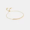Coach Pave Bar Slider Bracelet Jewelry Women Gold