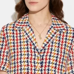 Coach Pave Rexy Necklace Jewelry Women Gold