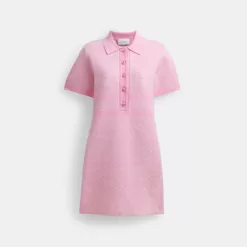 Coach Polo Sweater Dress Dress Women Pink