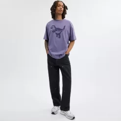 Coach Rexy T Shirt In Organic Cotton Tops Men Purple