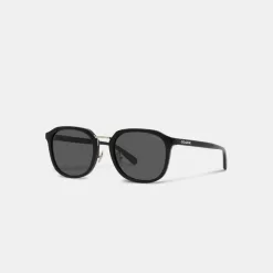 Coach Rounded Geometric Sunglasses Sunglasses Men Black