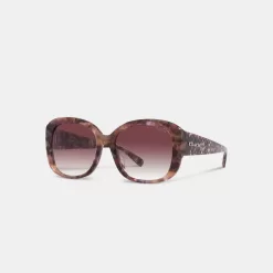 Coach Signature Oversized Square Sunglasses Eyewear Women Purple