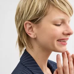 Coach Skeletal Rexy Stud Earrings Jewelry Women Gold