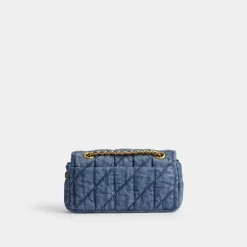 Coach Tabby Shoulder Bag 20 With Quilting Shoulder Bag Women Blue Indigo