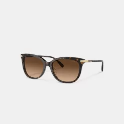 Coach Wrap Around Hangtag Square Sunglasses Eyewear Women Multicolor