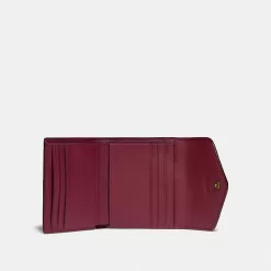 Coach Wyn Small Wallet With Horse And Carriage Print Small Wallet Women Brown Red